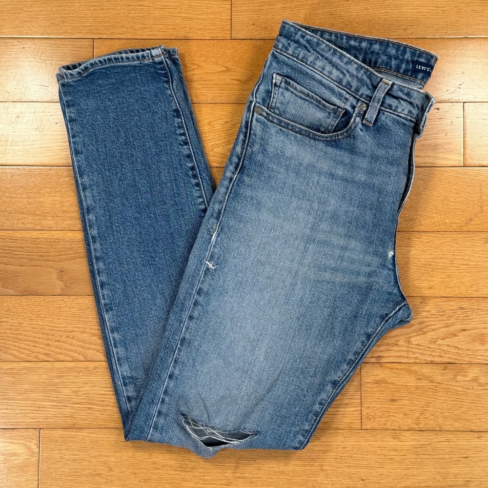 Levi's‎ Made & Crafted Needle Narrow Jeans 31x32 Blue Distressed Denim